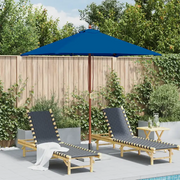 Ombrellone da Giardino-Ombrello da Balcone con Palo in Legno 150x200 cm Blu