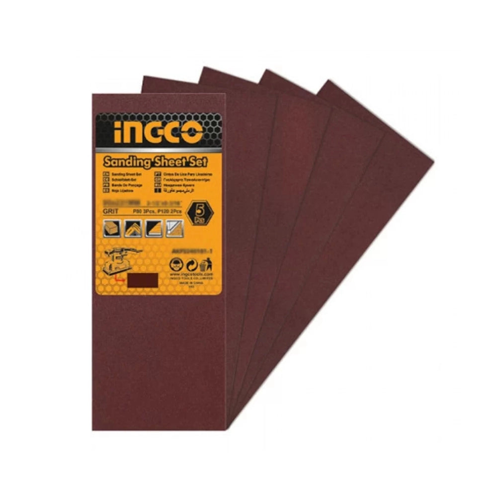 Levigatrice orbitale a filo base alluminio 350w 5 fogli abrasivi + set spazzole