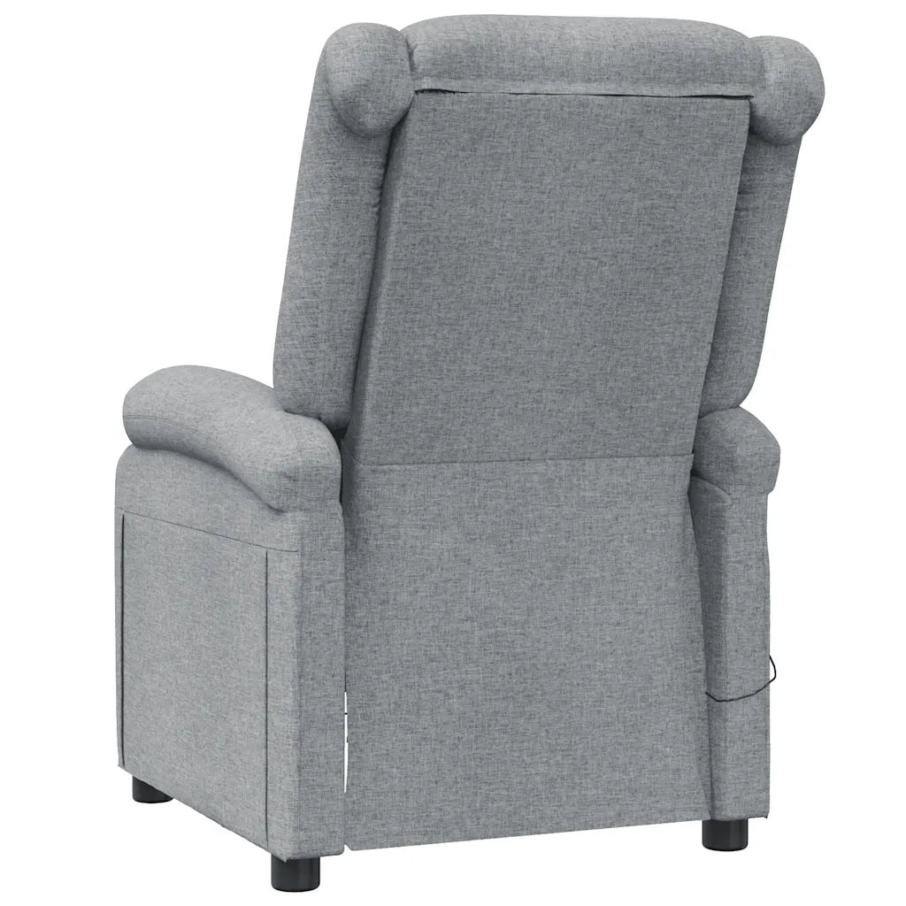 Poltrona Massaggiante in Tessuto Grigio Chiaro 348447