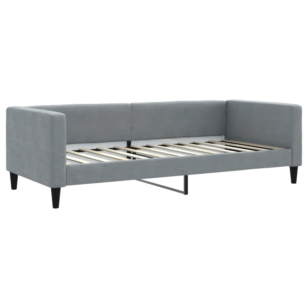 Divano Letto Estraibile Cassetti-Sofa Letto-Daybed Grigio Chiaro 100x200 Tessuto 155133