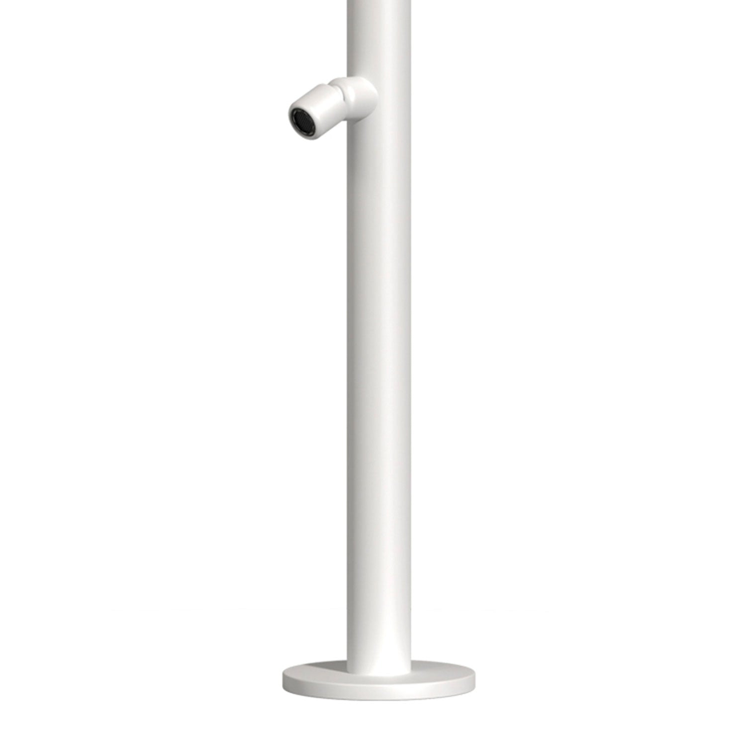 Doccia da Giardino in Acciaio Inox con Soffione Stretto e Lavapiedi Sined Quartu Bianco