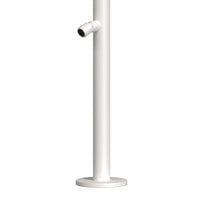 Doccia da Giardino in Acciaio Inox con Soffione Stretto e Lavapiedi Sined Quartu Bianco