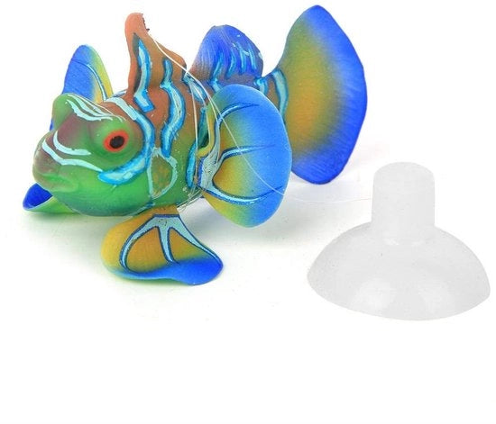 Decorazione per acquario siliconica luminosa - Simulazione di pesce tropicale - Ornamento realistico - Decorazione illuminante - Materiale ecocompatibile - Ambiente acquario elegante - Ornamento per acquario
