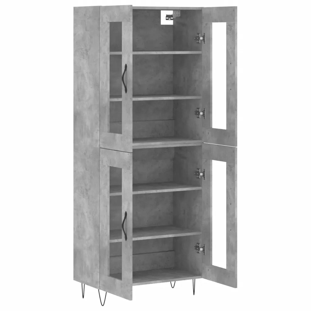 Credenza Grigio Cemento 69,5x34x180 cm in Legno Multistrato 3198309