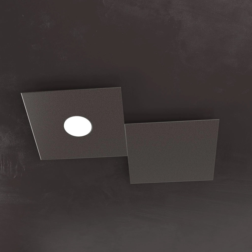 ECCENTRIC APPLIQUE-PLAFONIERA 1 LUCE + 1 DECORATIVO MARRONE 1156-1L1D-MA