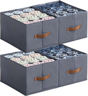 Organizzatore per armadio 4 pezzi, sistema di stoccaggio per armadi, cassetti e lavello, organizzatore di abbigliamento ripiegabile, organizzatore di pantaloni per armadio con maniglia, 12 compartimenti
