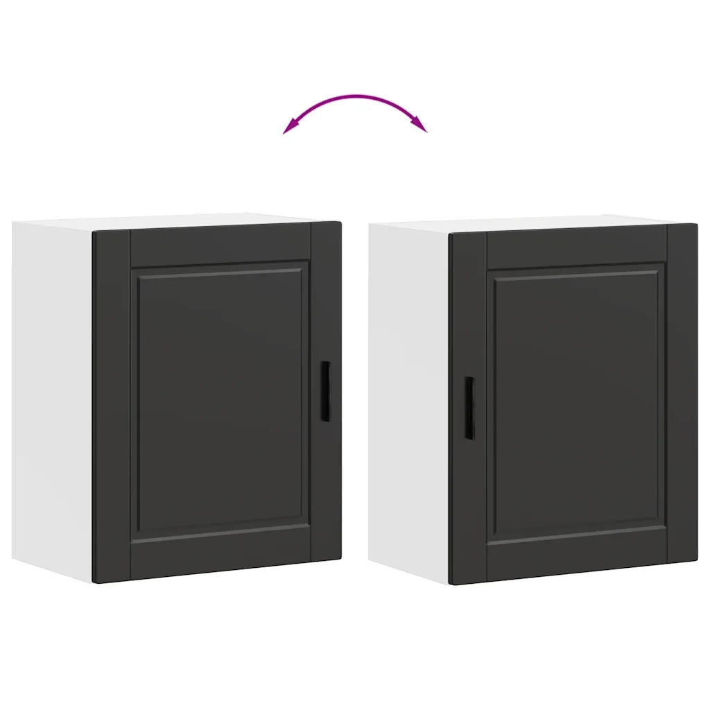 Pensili da Cucina 2 pz Porto Nero in Legno Multistrato