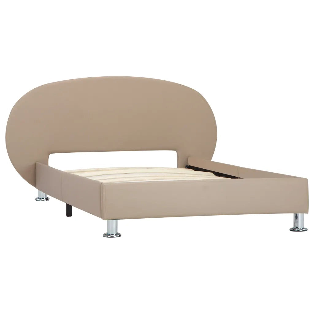 Letto singolo | Letto per adulti | Giroletto Cappuccino in Similpelle 100x200 cm