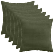 Federa 6 pcs HEERLEN Verde 40 x 40 cm corduroy 908474