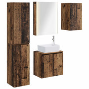 Set di Armadi da Bagno 5 pcs Legno antico 53 x 15,5 x 70 cm 3407333