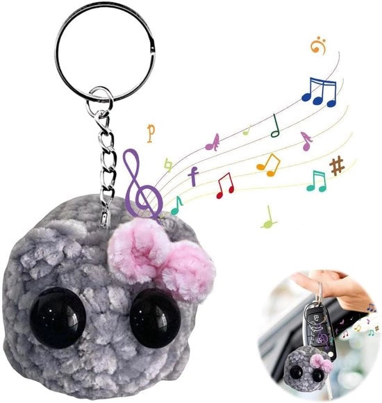 Hamstergeluidsspeelgoed emoticon con effetto sonoro violino - Hamstersleutelhanger emoticon con effetto sonoro - Verdrietig hamsterknuffelspeelgoed manuale - Regalo coraggioso per amici e partner (1 pezzo)
