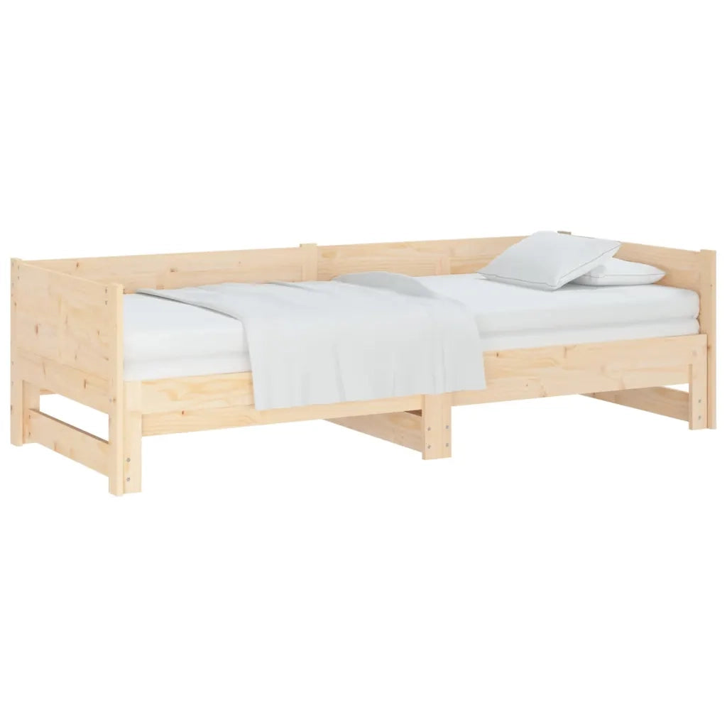 Dormeuse Estraibile in Legno Massello di Pino 2x(90x190) cm 820262