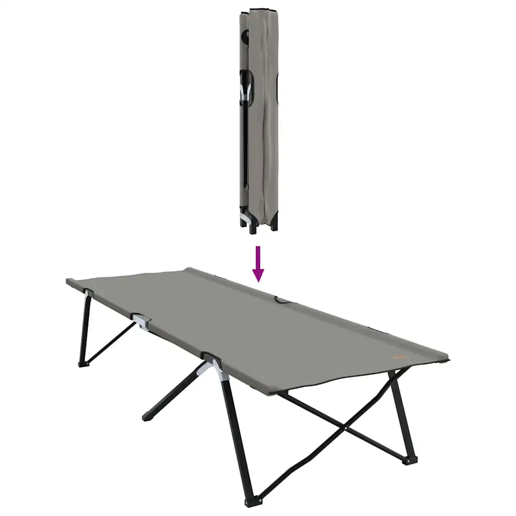 Letto da campeggio pieghevole 2 pz Grigio 206 x 76 x 74 cm CFW8812857