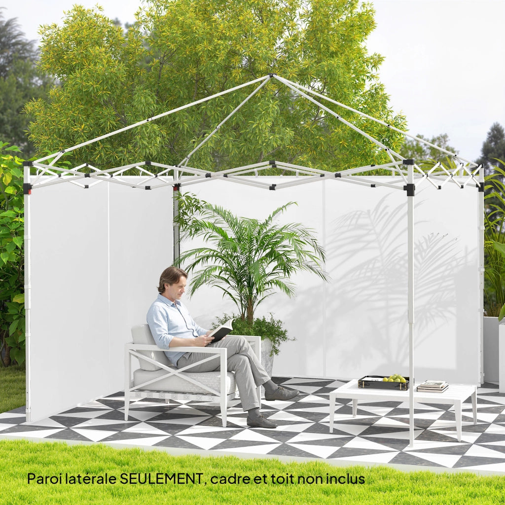 Pannelli laterali per gazebo ¨C zephmum ¨C 2 pz, bianco