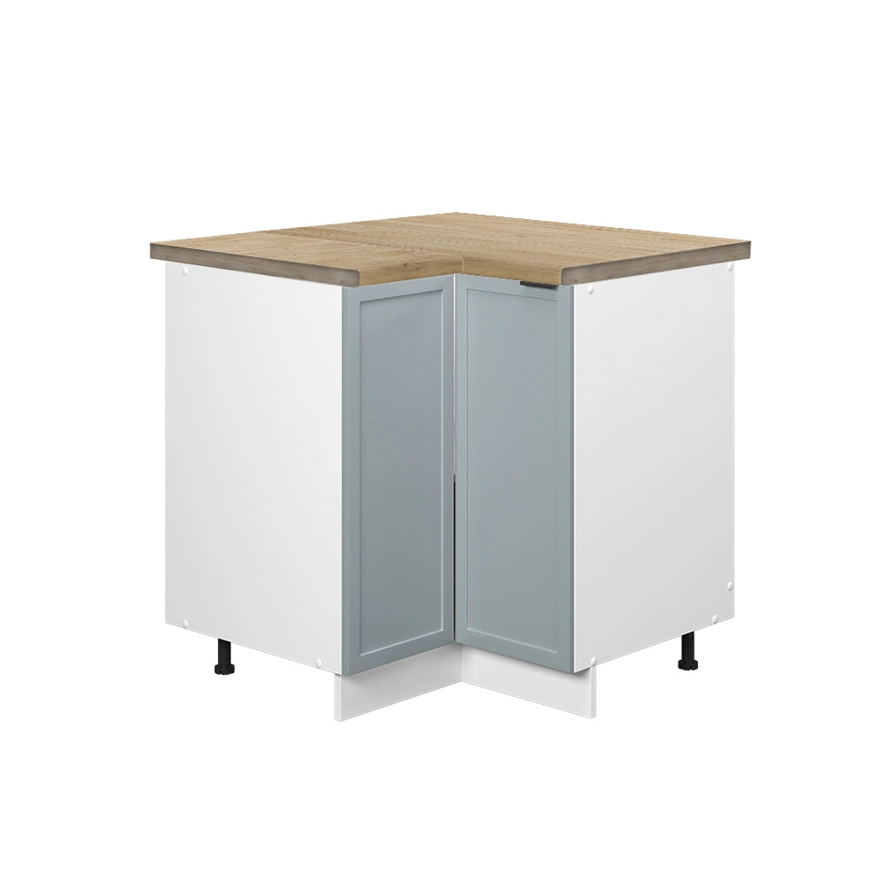 Mobile ad angolo cucina Fame-Line Blu-grigio chiaro/Bianco 80.5 cm, PL Rovere Vicco