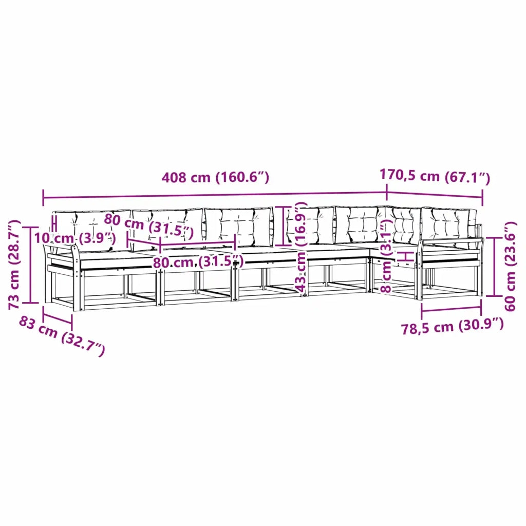 Set di divani da esterno 4 pz Bianco e Crema Poliestere 3386514
