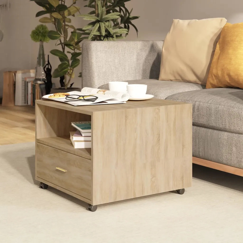 Tavolino da Salotto Rovere Sonoma 55x55x40 cm Legno Multistrato  cod mxl 6246