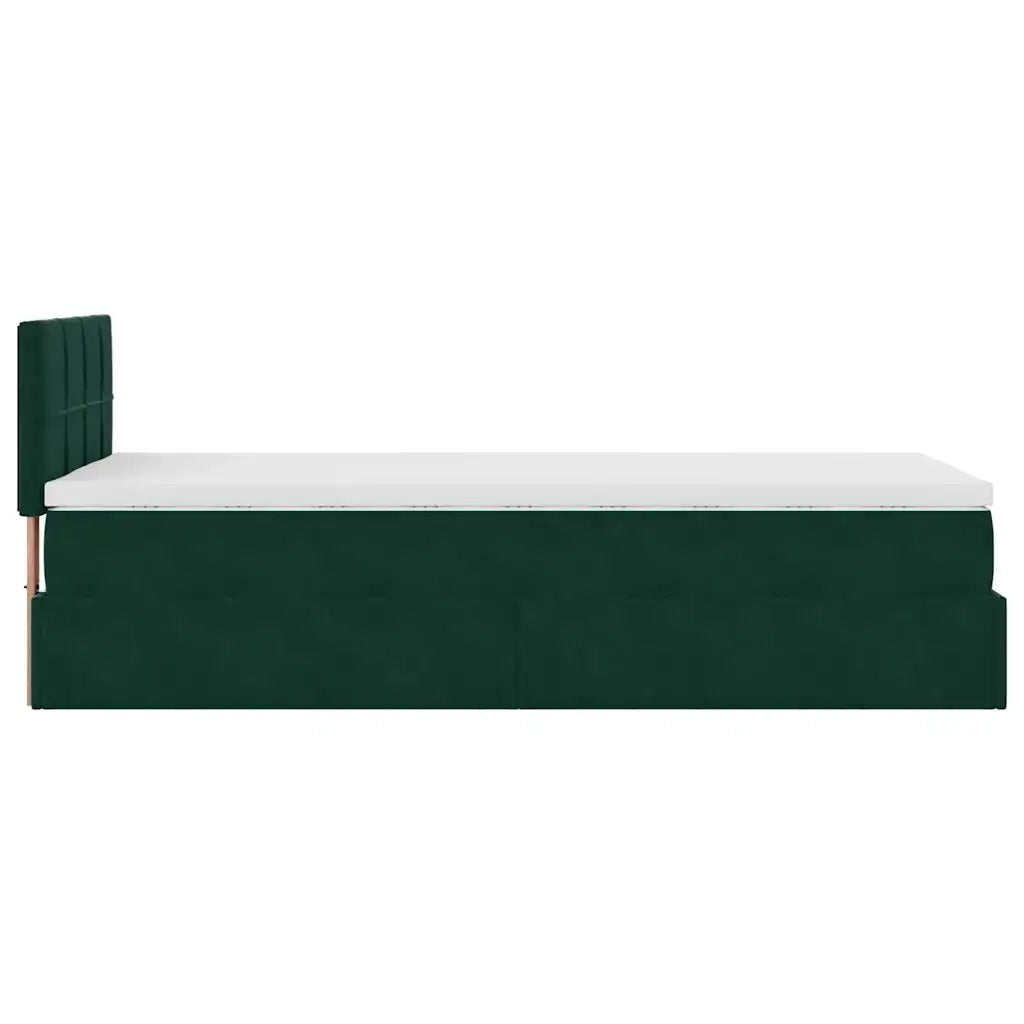 Struttura Letto Pouf con Materasso 80x200 cm Velluto 3311738
