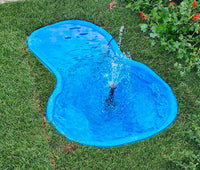 Laghetto Artificiale da Giardino 136x100x34 cm in Polietilene 220 Litri Azzurro