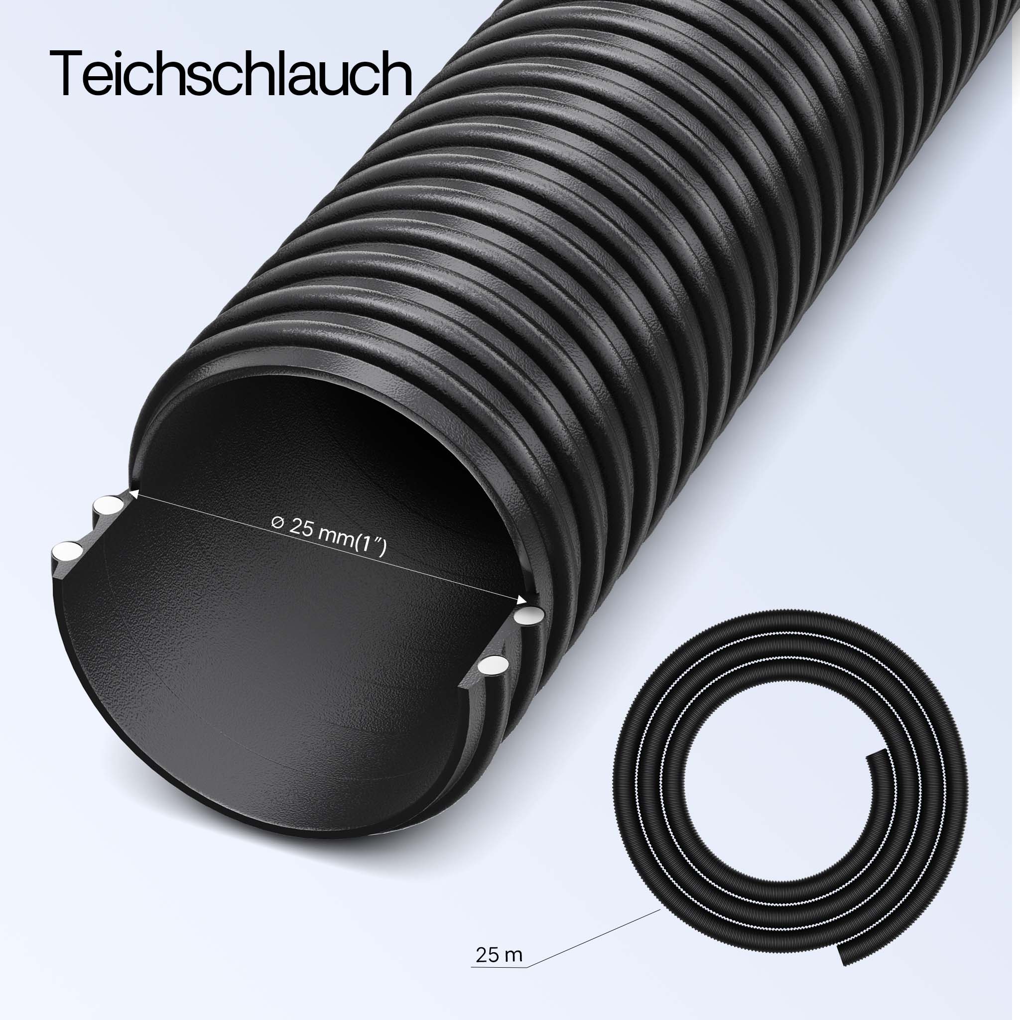 Set per laghetti fino a 60000l Filtro Chiarificatore UVC 36W Pompa 80W Tubo 25m