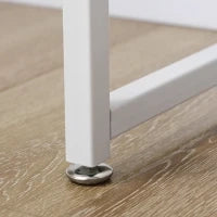 Scrivania angolare con 2 cassetti e 3 scomparti aperti, 120 x 60 x 74 cm, Bianco