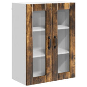 Pensile da cucina | Mobile in vetro da parete LUCCA Rovere Fumo 60 x 31 x 80 cm