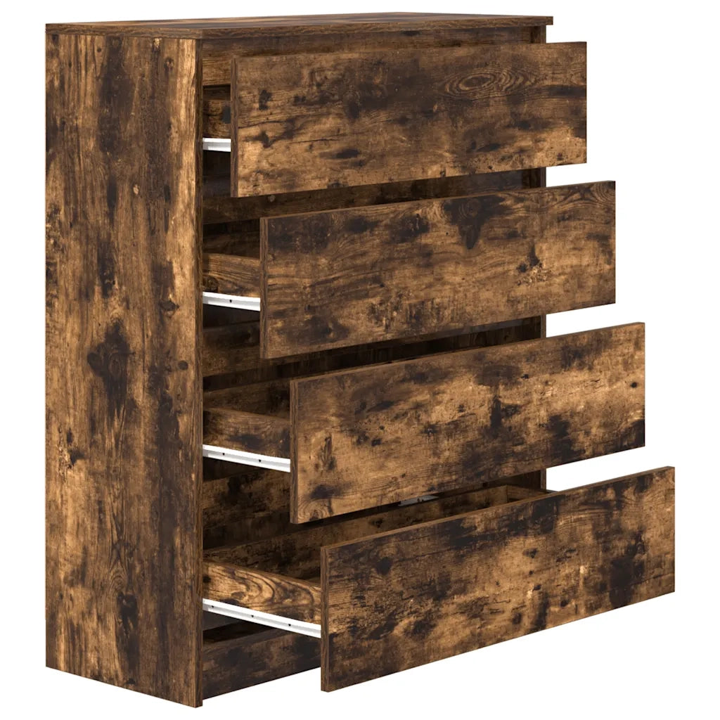 Credenza Rovere Fumo 80x35x99 cm in Legno Multistrato 3328484