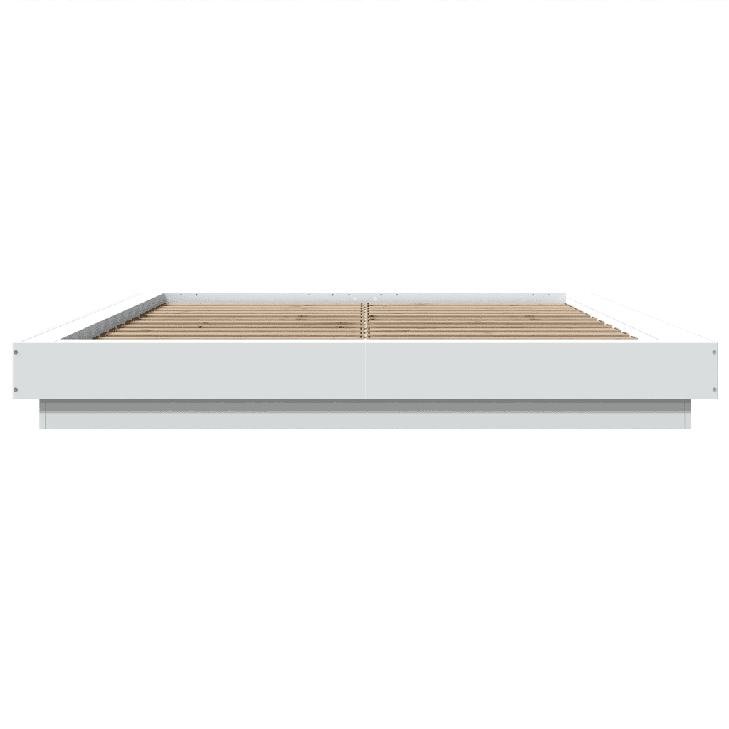 Giroletto con Luci LED Bianco 150x200 cm in Legno Multistrato