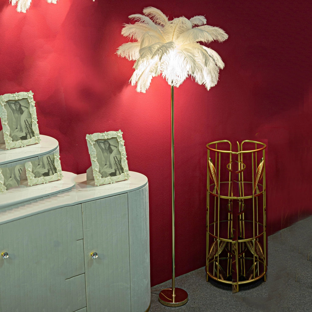 Bakamo, Lampada da Terra Necessarie 3 Lampadine, Bianco