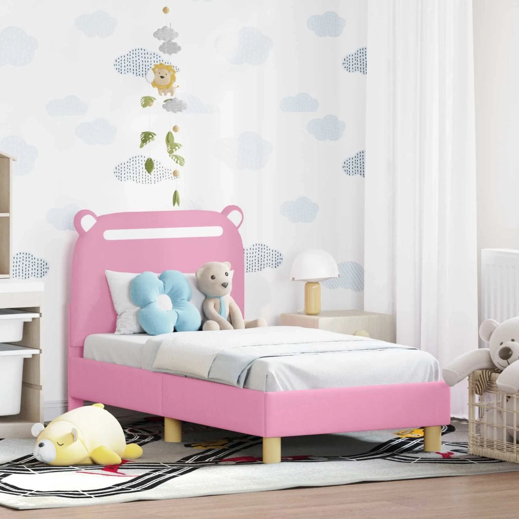 Letto singolo | Letto per adulti | Struttura letto per bambini con testata Rosa 70 x 140 cm