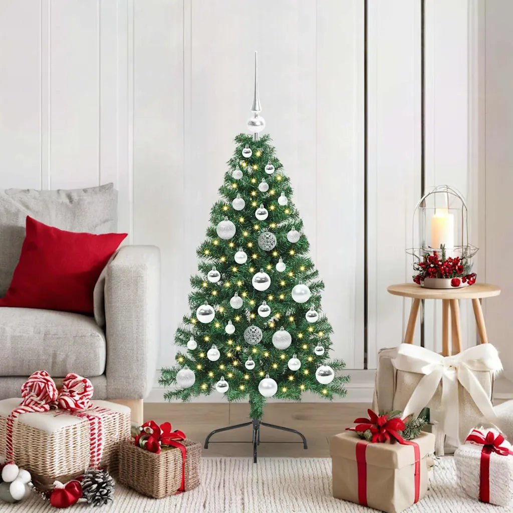 Albero di Natale | Decorazioni natalizie artificiale con luci integrate Verde 120 cm