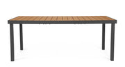 Tavolo da Esterno 190x90x75h cm in Alluminio e Polywood Niagara Naturale e Antracite