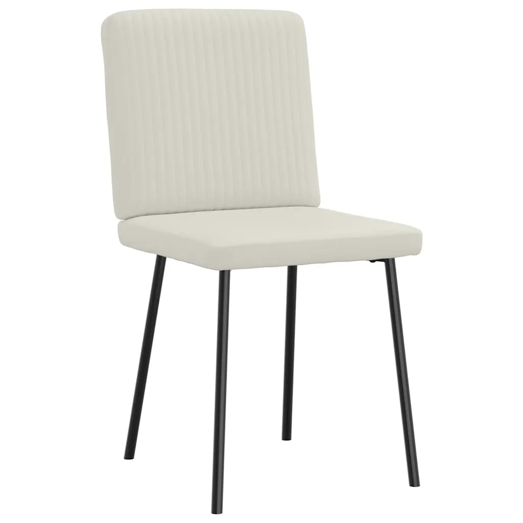 Sedie da Pranzo 2 pz Crema in Velluto 4101195
