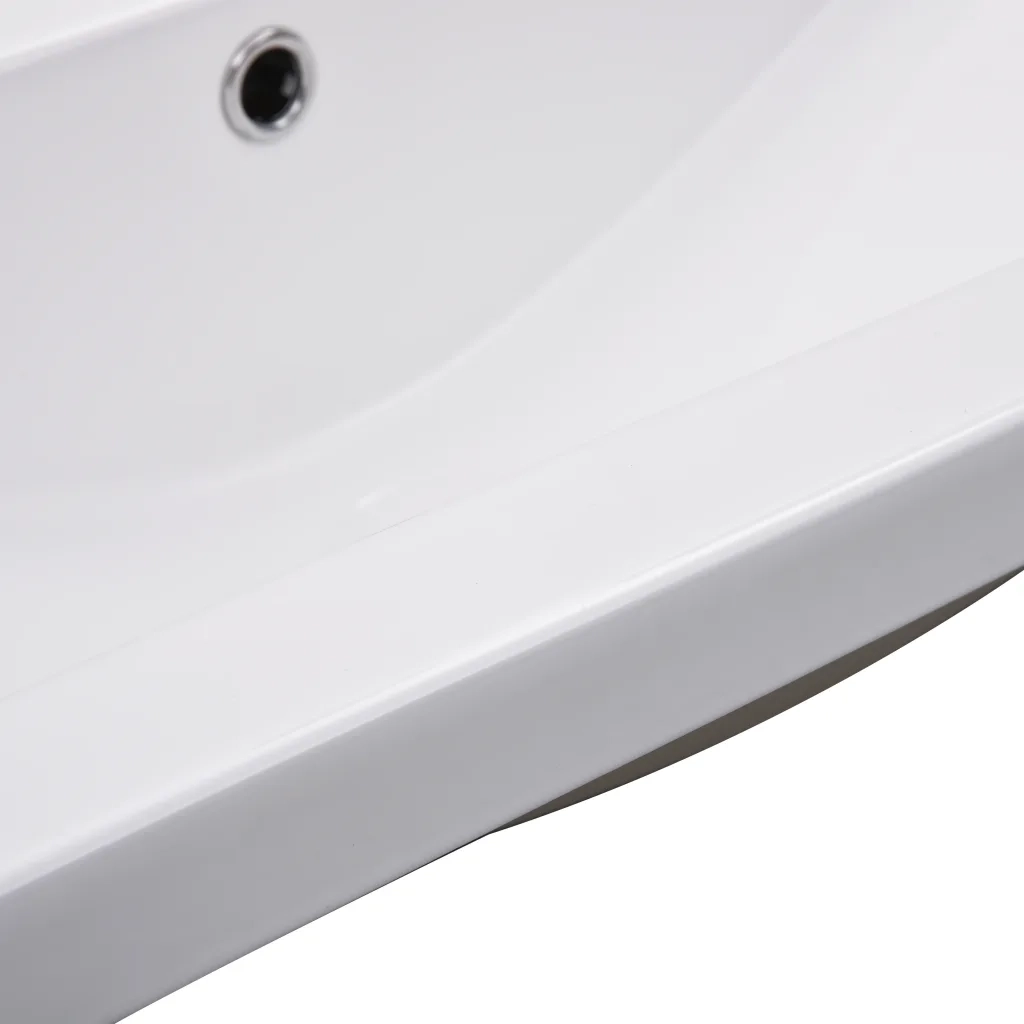 Lavabo da Incasso-Lavandino-Lavello 91x39,5x18,5 cm in Ceramica Bianco