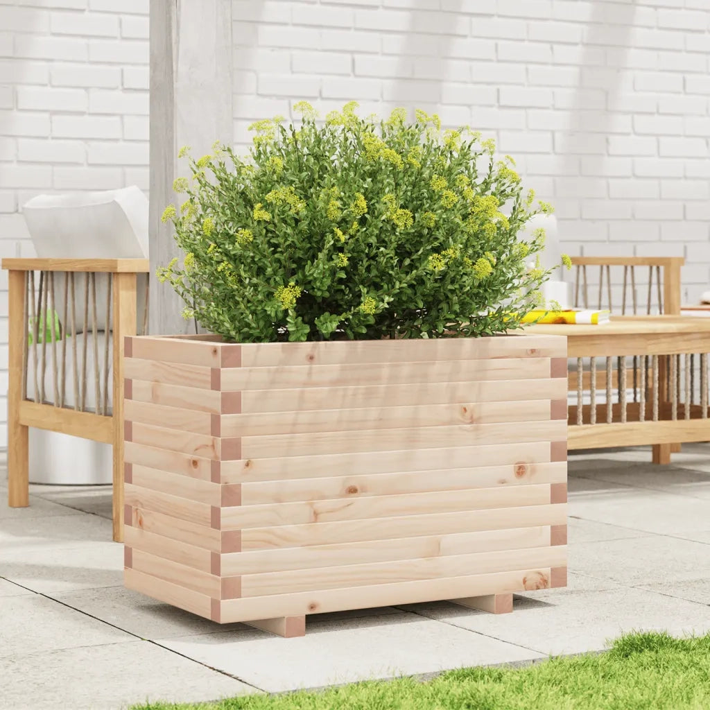 Fioriera da Giardino-Vaso da Esterno 70x40x49,5 cm in Legno Massello di Pino