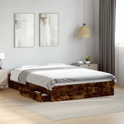 Giroletto con Cassetti Rovere Fumo 120x200 cm Legno Multistrato