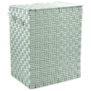 Set di 6 Porta Biancheria Twist Pieghevole Rett In Pp Intrecciato Verde 40x30x50