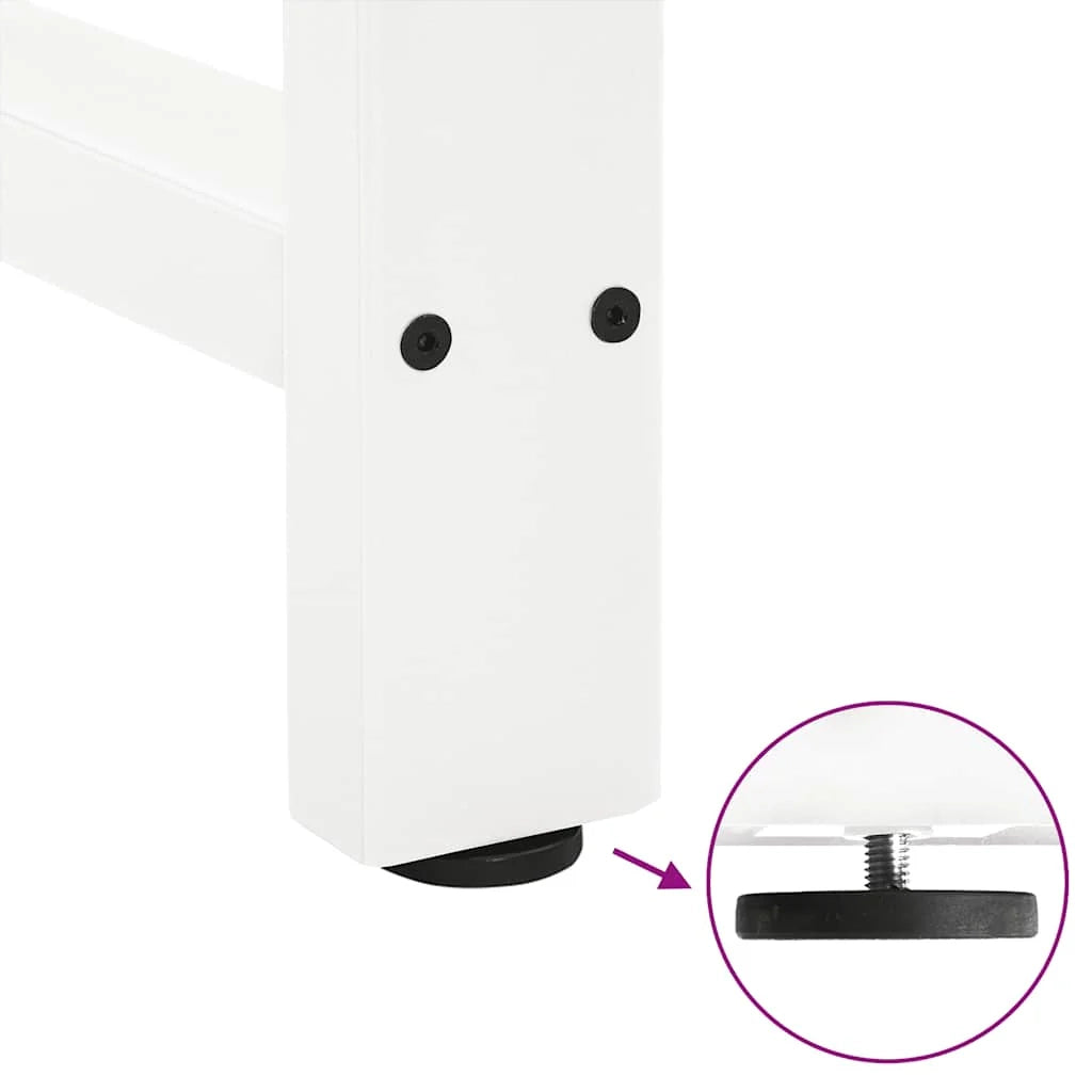 Set di 2 gambe regolabili per tavolo da pranzo dal design moderno 100 x 73 cm in acciaio bianco 02_0057561