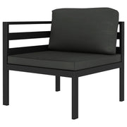 Set Divani da Giardino 2 pz con Cuscini in Alluminio Antracite 49238