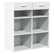 Credenza | Madia | Buffet da pranzo | Armadio da pranzo Bianca 80x42,5x93 cm in Legno Multistrato