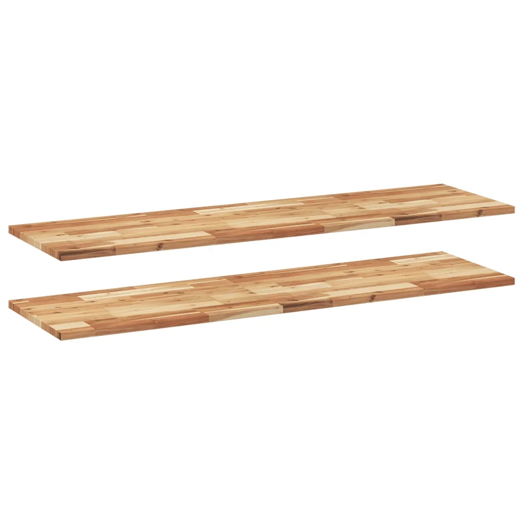 vidaXL Mensole da Parete 2 pz 120x40x2 cm Legno Acacia Rifinito a Olio