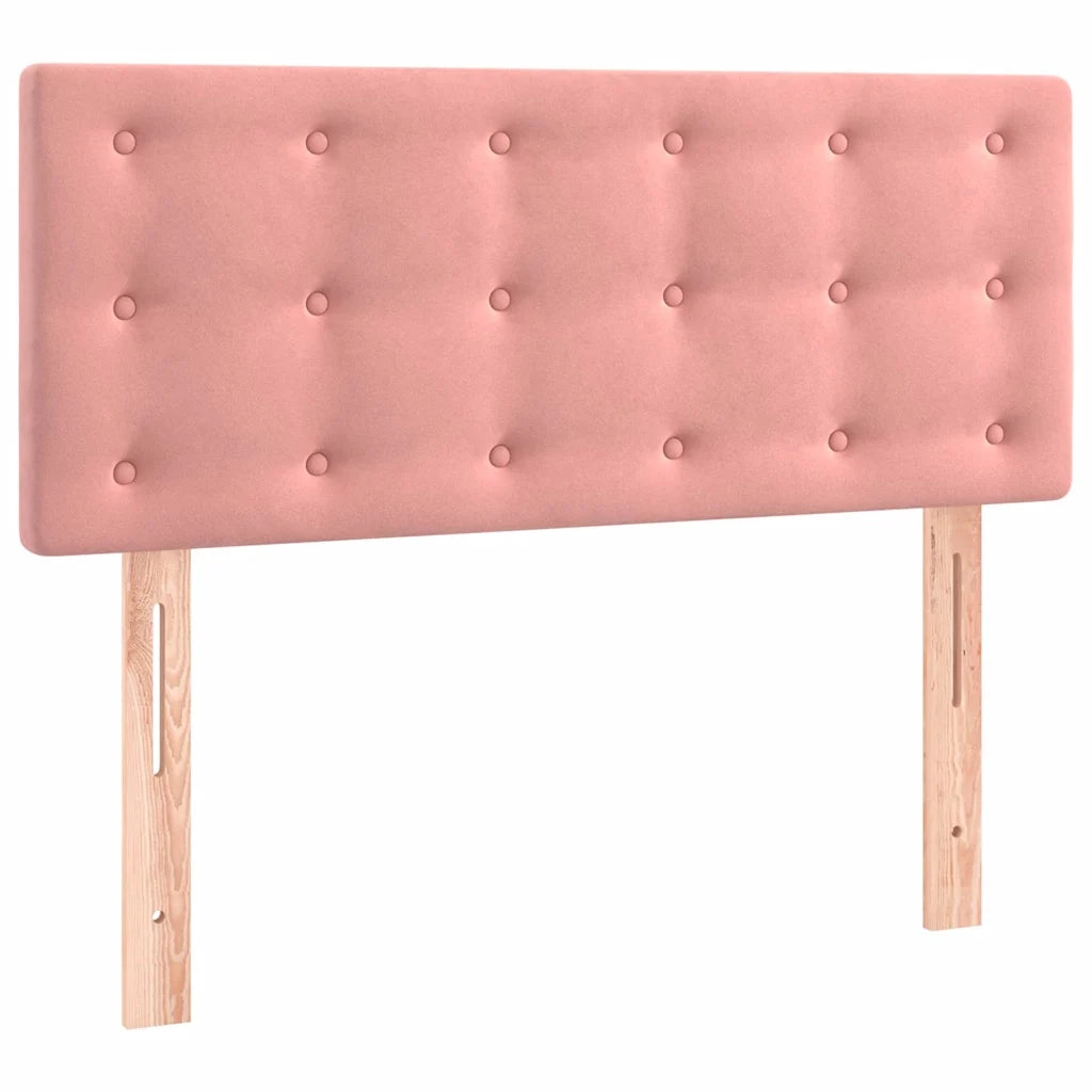 Giroletto a Molle con Materasso Rosa 80x200 cm in Velluto 3131170