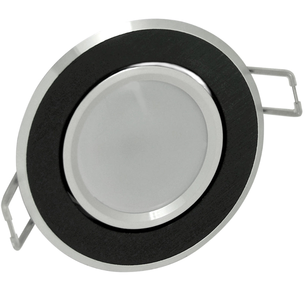 Set 3 faretti LED incasso tondi neri GU10 Polux OLAL