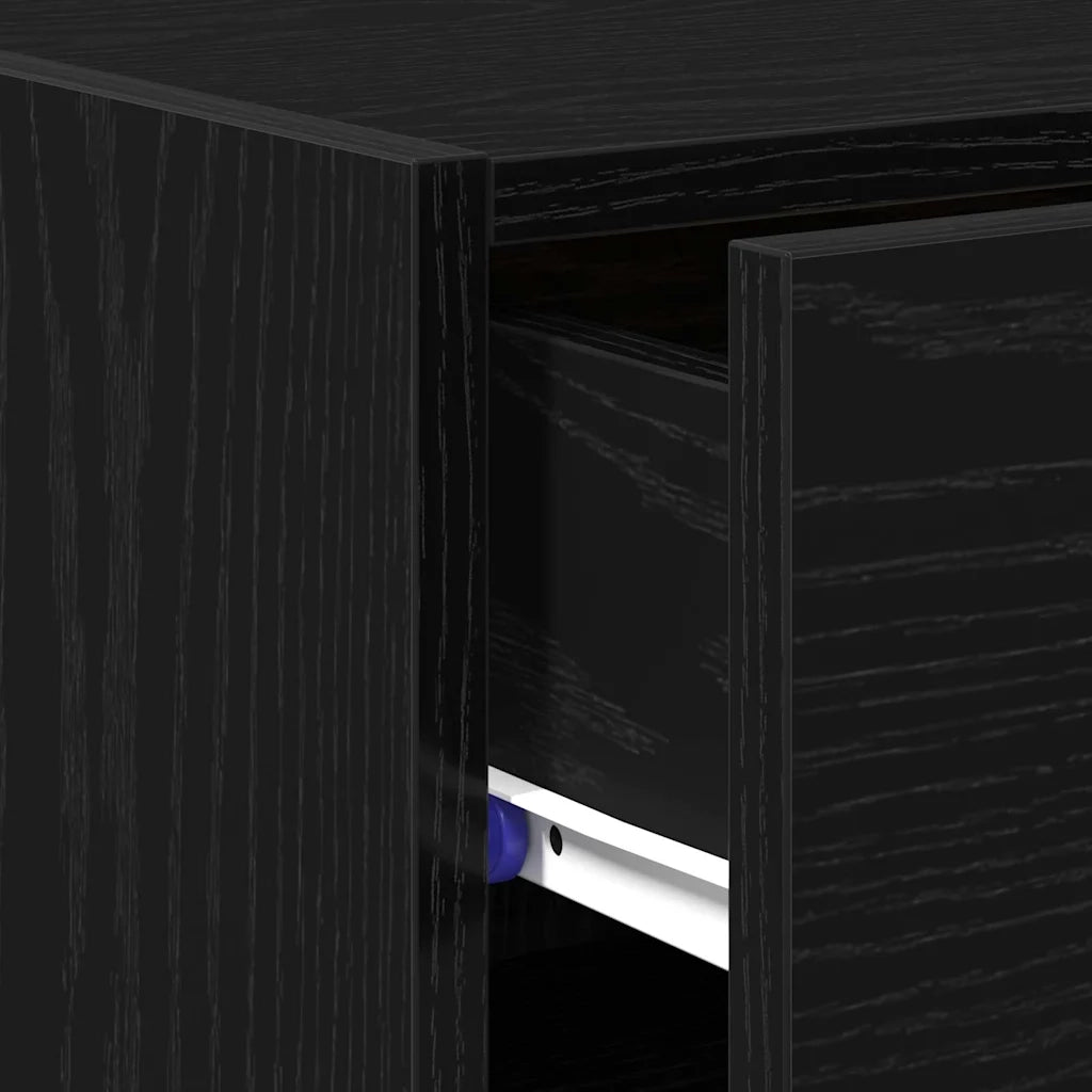 Credenza con Cassetto-Buffet-Armadio da cucina Rovere Nero 50 x 42,5 x 93 cm