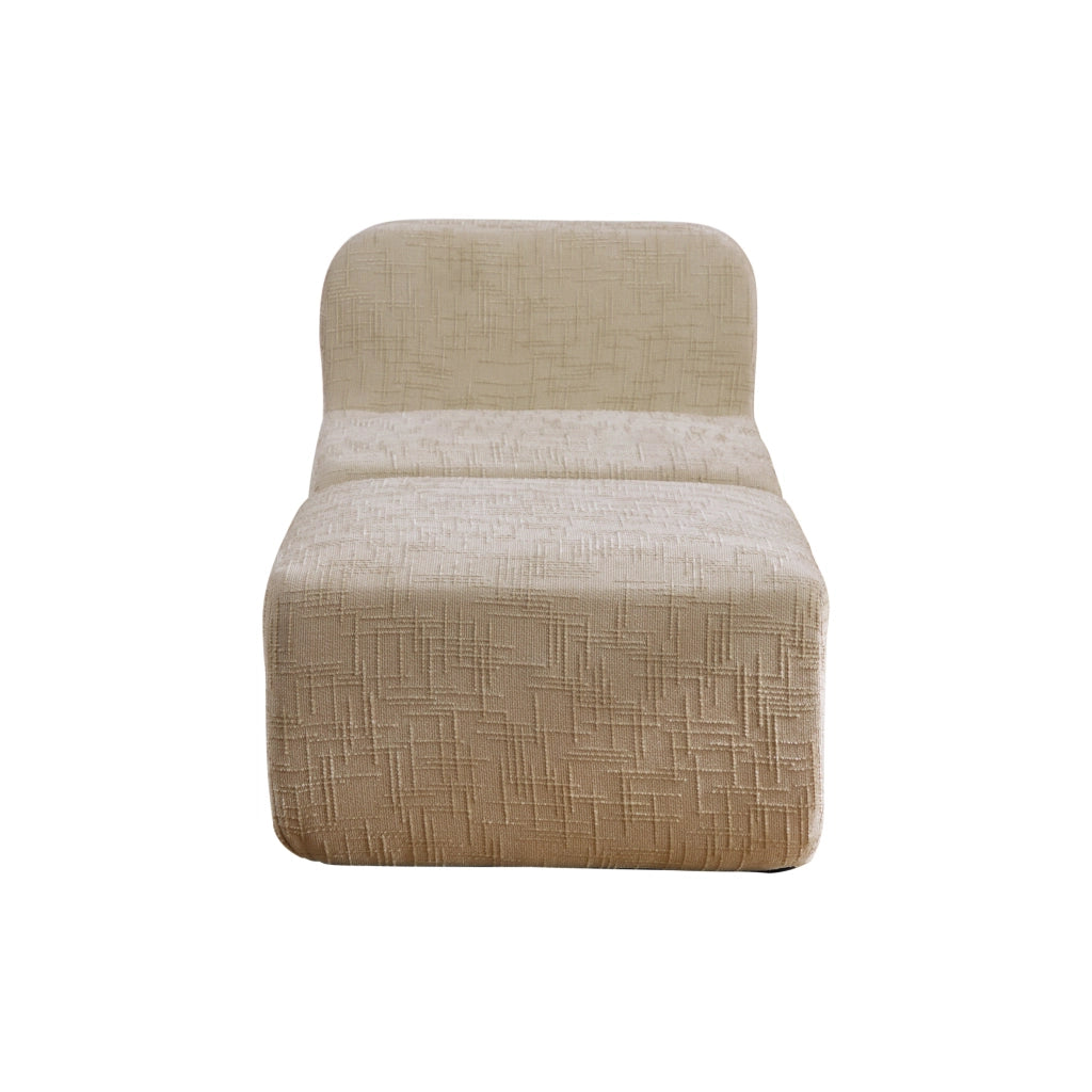 Poltrona reclinabile, poltrona modulare, tessuto chenille, schiuma ad alta elasticit¨¤ 30D, cachi