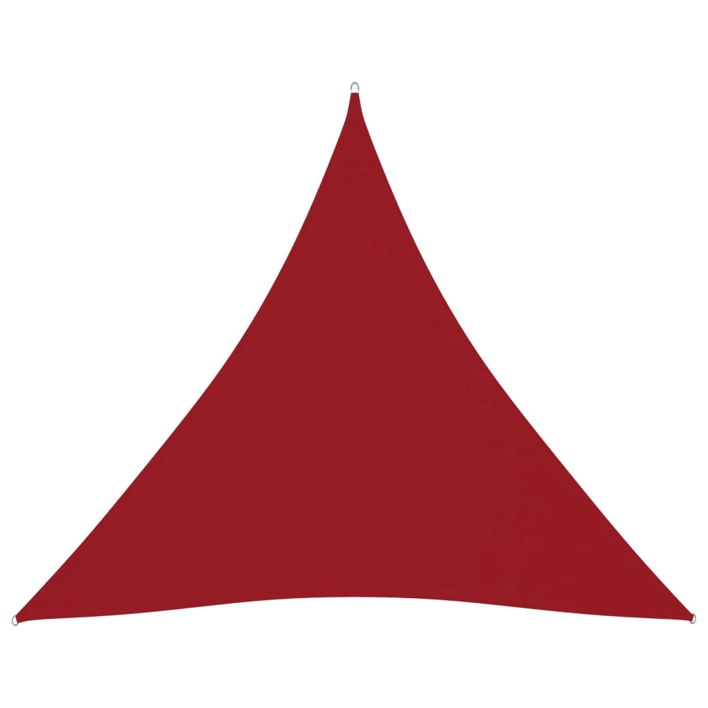 Tenda parasole/ombrellone triangolare in tessuto Oxford 4,5 x 4,5 x 4,5 m rosso 02_0009860