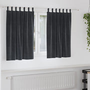 Tende oscuranti  con anelli 2 pz Grigio scuro in velluto