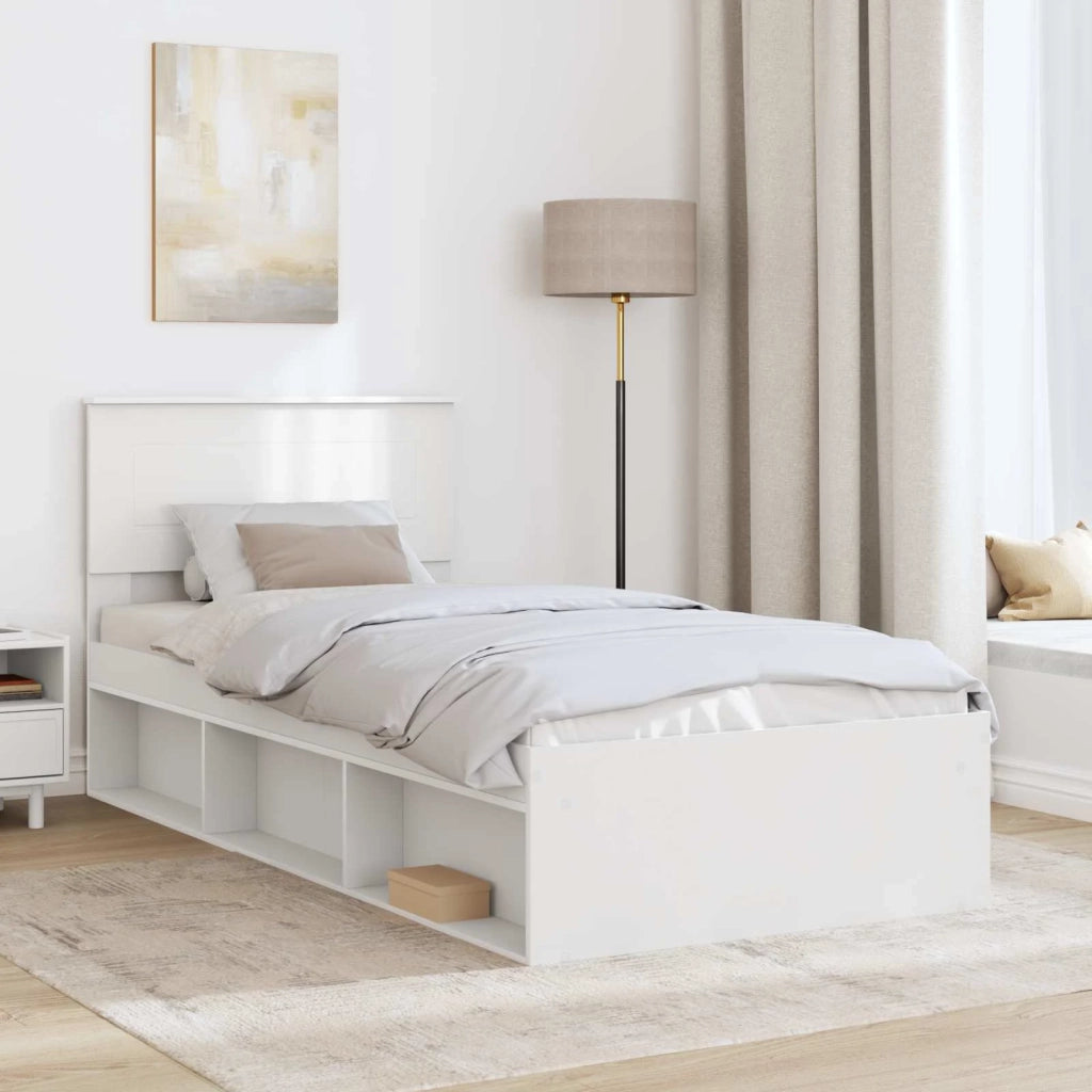Struttura del letto Bianco 75 x 190 cm Legno multistrato