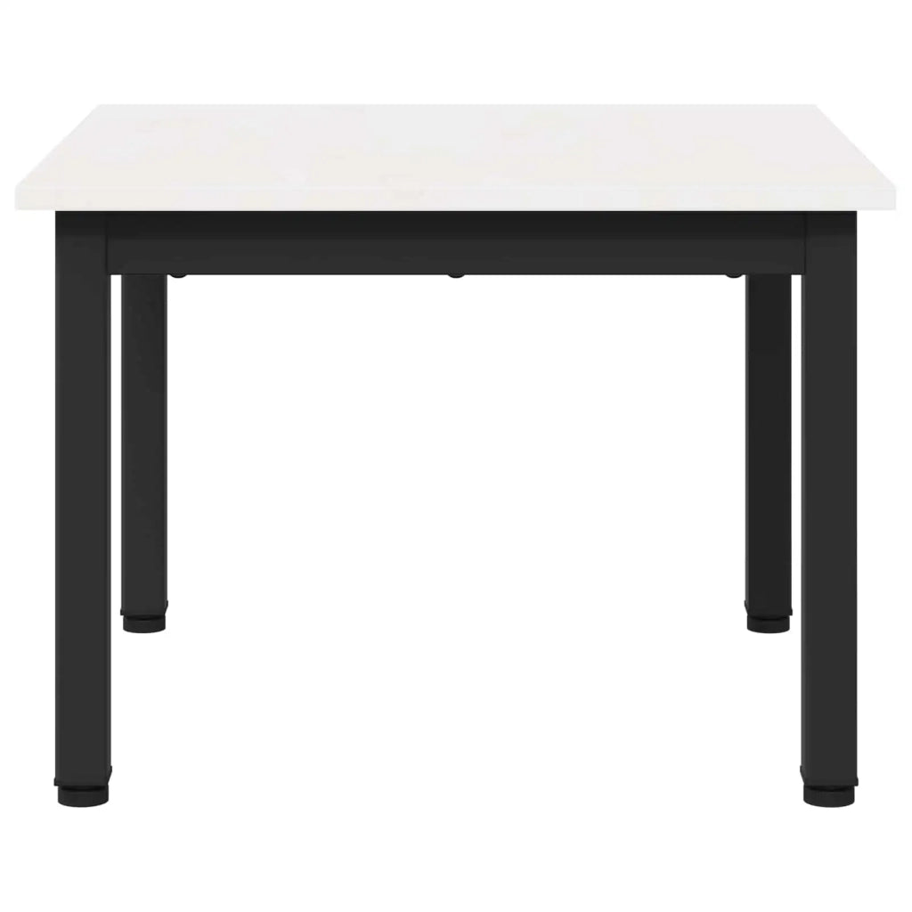 Tavolino da salotto Bianco 50 x 50 x 36 cm Pino massello 892756