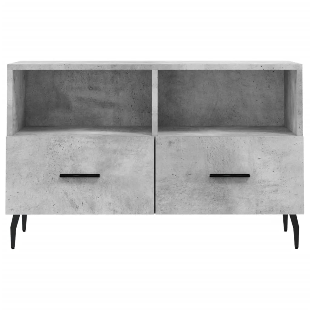 Mobile TV multimediale mensola TV credenza TV sala da pranzo soggiorno camera da letto 80 x 36 x 50 cm legno ingegnerizzato grigio 02_0026304
